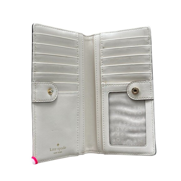 Kate Spade‎ Stacy Large Slim Bifold Saffiano Leather Wallet Light Pink - Picture 5 of 6